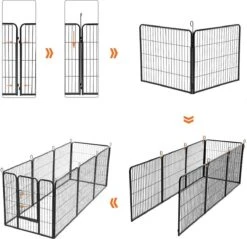 Hoppa! Hondenhekje - Puppyren - 160x160 Cm - 8 Delen Van 80 X 60 Cm - Vierkant, Rechthoek Of Achthoek Naar Keuze - Zwart 15 Hoppa! Hondenhekje - Puppyren - 160x160 Cm - 8 Delen Van 80 X 60 Cm - Vierkant, Rechthoek Of Achthoek Naar Keuze - Zwart -Hondenspeelgoed Winkel 1200x1163 8