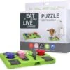 Eat Slow Live Longer Puzzel Rectangle – Intelligentie Speelgoed Voor Honden – Interactief Hondenspeelgoed – Uitdagende Hondenpuzzel – Gerecyclede Materialen – Te Vullen Met Snacks - 25x26x5 Cm - Groen -Hondenspeelgoed Winkel 1200x1167 8