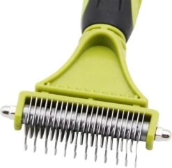 Hondenborstel - Dubbelzijdig Ontharing Tool - Herbruikbare Honden & Kattenvachtkam - Huisdier Grooming - 1 Stuk - Groen -Hondenspeelgoed Winkel 1200x1169