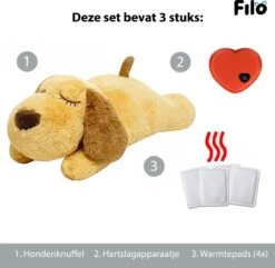 Filo Hondenknuffel Met Hartslag En Warmtebron - Hartslagknuffel Hondenspeelgoed Snuggle Puppy - Knuffel Met Hartslag - Heartbeat Knuffel Hond -Hondenspeelgoed Winkel 1200x1170 10