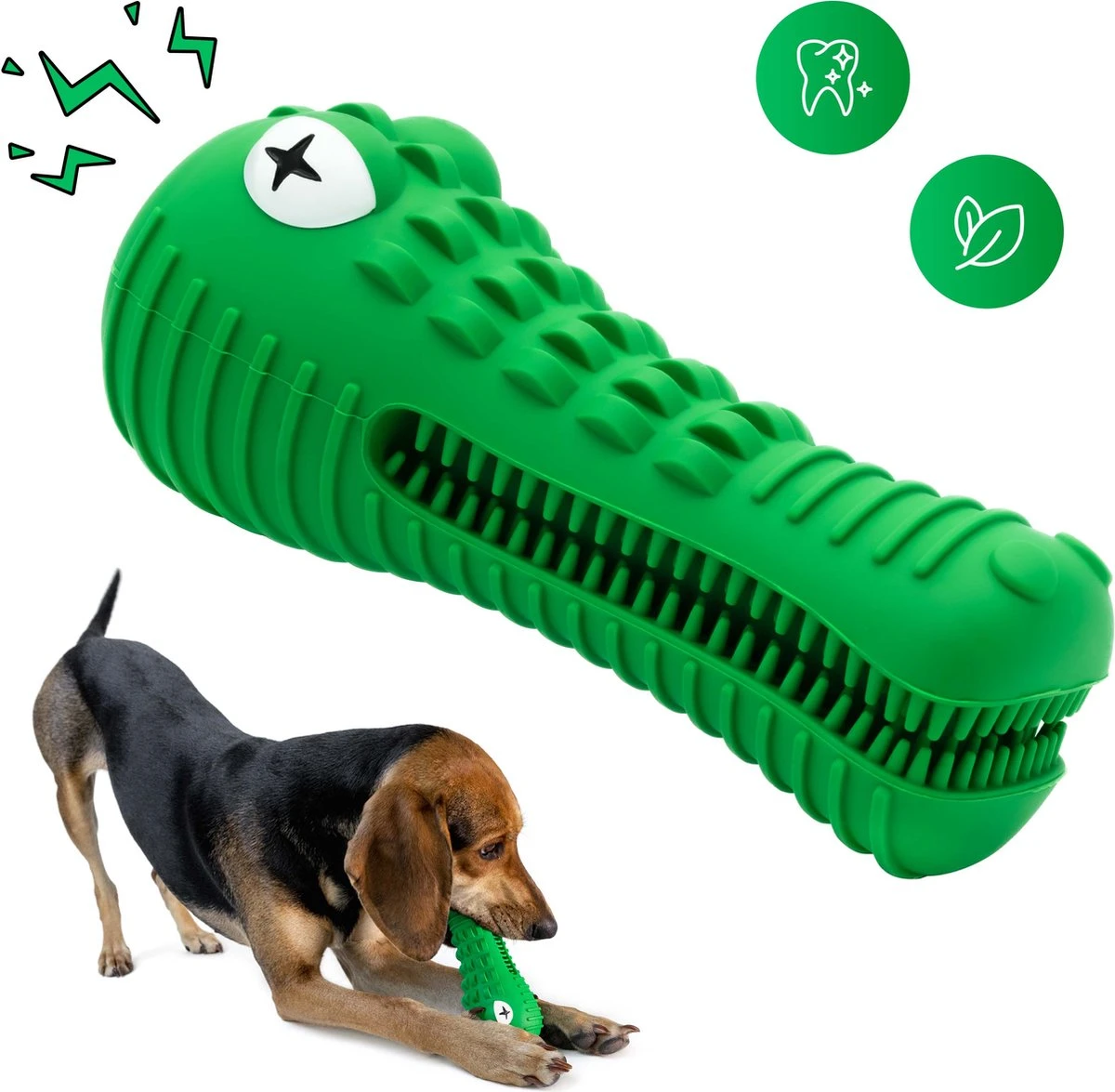 Tandenborstel Hond Melk Geur Smaak En Piep Honden Speelgoed Dog Toy - Krokodil Groen - Dutchwide 3 Tandenborstel Hond Melk Geur Smaak En Piep Honden Speelgoed Dog Toy - Krokodil Groen - Dutchwide