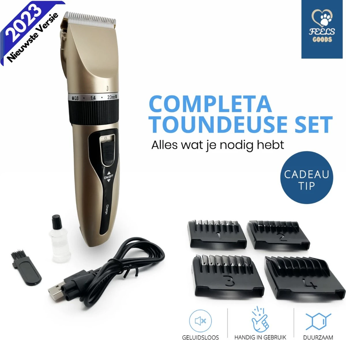 Professionele 2-in-1 Hondentondeuse Voor Dikke Vacht – Draadloze Honden Tondeuse & Hondentrimmer – Stille Tondeuse Katten & Honden Trimset 4 Professionele 2-in-1 Hondentondeuse Voor Dikke Vacht – Draadloze Honden Tondeuse & Hondentrimmer – Stille Tondeuse Katten & Honden Trimset - Afbeelding 2