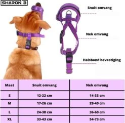 Sharon B Muilkorf Paars Maat M - Fleece - Wasbaar - Reflecterend -Hondenspeelgoed Winkel 1200x1179 1