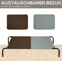 PawHut Hondenstretcher XL 110x68x19 Cm. Bruin / Grijs -Hondenspeelgoed Winkel 1200x1181 4