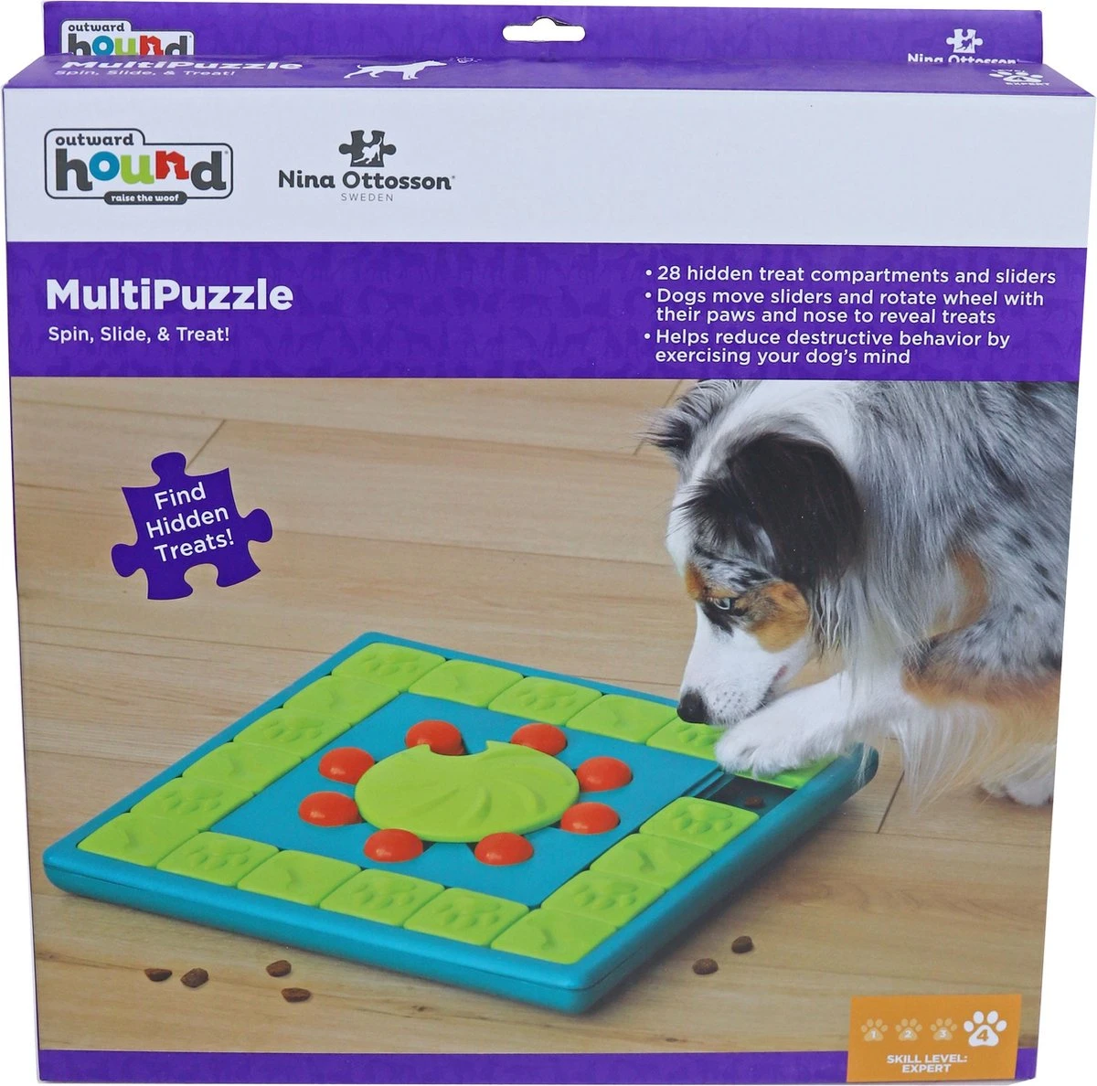 Nina Ottosson Interactieve Hondenpuzzel Vulbaar Met Snacks Voor De Slimste Honden - Outward Hound Multipuzzle 14 Nina Ottosson Interactieve Hondenpuzzel Vulbaar Met Snacks Voor De Slimste Honden - Outward Hound Multipuzzle - Afbeelding 12