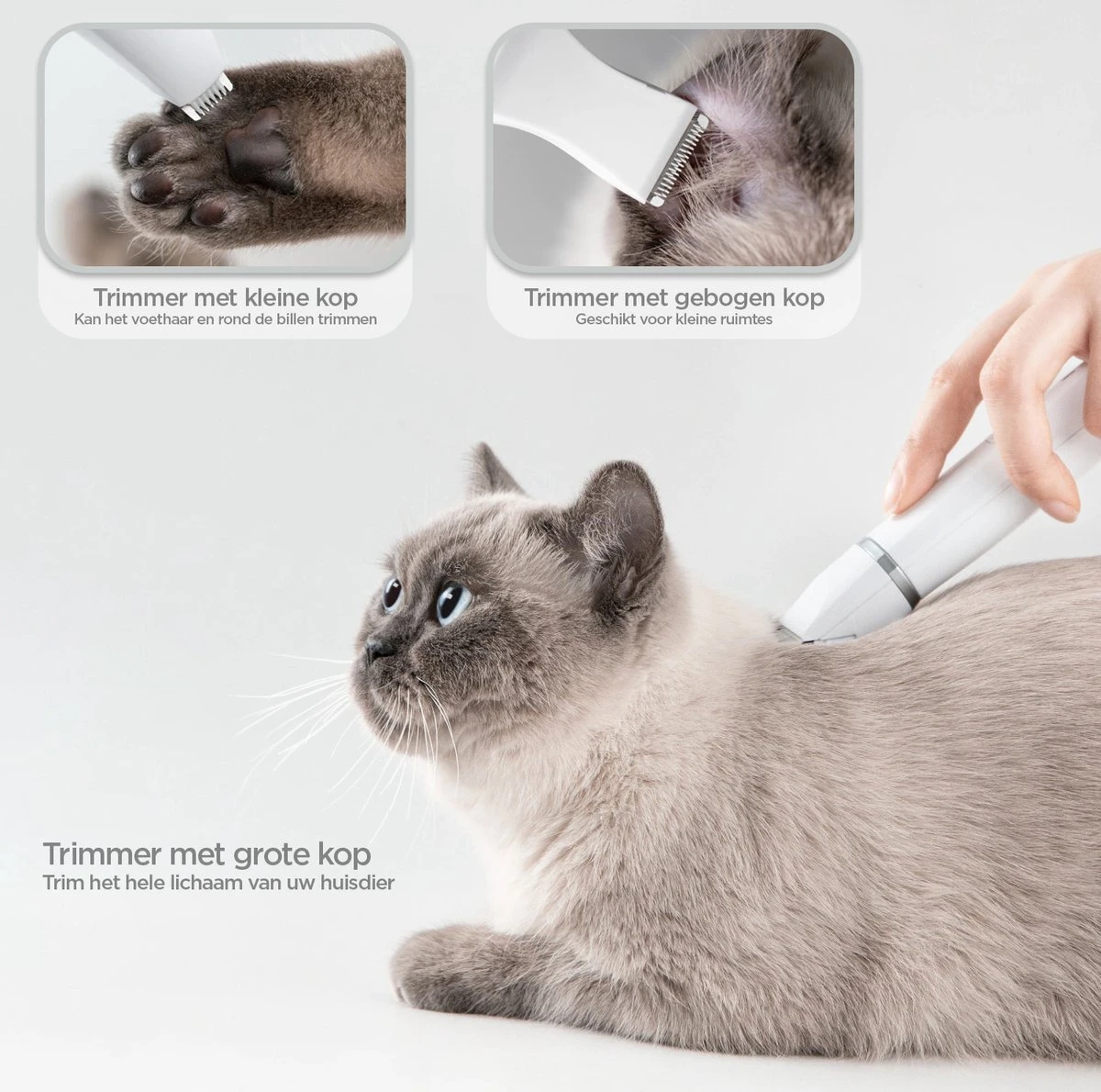 Revo Goods Professionele 4 In 1 Hondentondeuse Set -Ideaal Voor Honden En Andere Huisdieren - Slijper Inbegrepen -Draadloos - Ultra Stil 5 Revo Goods Professionele 4 In 1 Hondentondeuse Set -Ideaal Voor Honden En Andere Huisdieren - Slijper Inbegrepen -Draadloos - Ultra Stil - Afbeelding 3