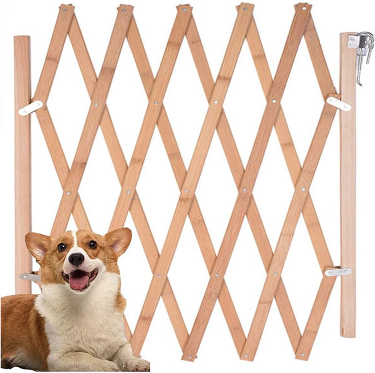 Houten Traphekje Harmonica | Traphekje Hond & Huisdieren | Extra Stevig | Inklapbaar | Met Klembevestiging | Deurhek Accordeon | Deurhekje | Hondenhek | Huisdier Hekje | Traphekje Houten 4 Houten Traphekje Harmonica | Traphekje Hond & Huisdieren | Extra Stevig | Inklapbaar | Met Klembevestiging | Deurhek Accordeon | Deurhekje | Hondenhek | Huisdier Hekje | Traphekje Houten - Afbeelding 2