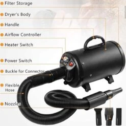 Merkloos Edward&DeVries Professionele Hondenföhn Met 4 Opzetstukken – Waterblazer Voor Honden – Stil Design – Krachtig + Extra Filter - Zwart 16 Merkloos Edward&DeVries Professionele Hondenföhn Met 4 Opzetstukken – Waterblazer Voor Honden – Stil Design – Krachtig + Extra Filter - Zwart -Hondenspeelgoed Winkel 1200x1195 4