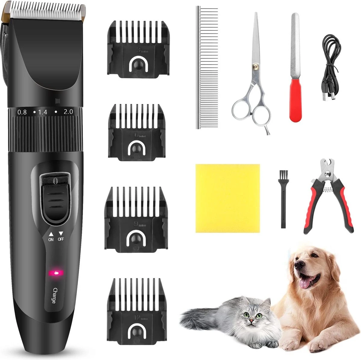 Merkloos Hondentondeuse, Hundeschermaschine / Dog Clippers - Dierenhaartrimmer, Hondentondeuse Kit Hond Verzorging 3 Merkloos Hondentondeuse, Hundeschermaschine / Dog Clippers - Dierenhaartrimmer, Hondentondeuse Kit Hond Verzorging