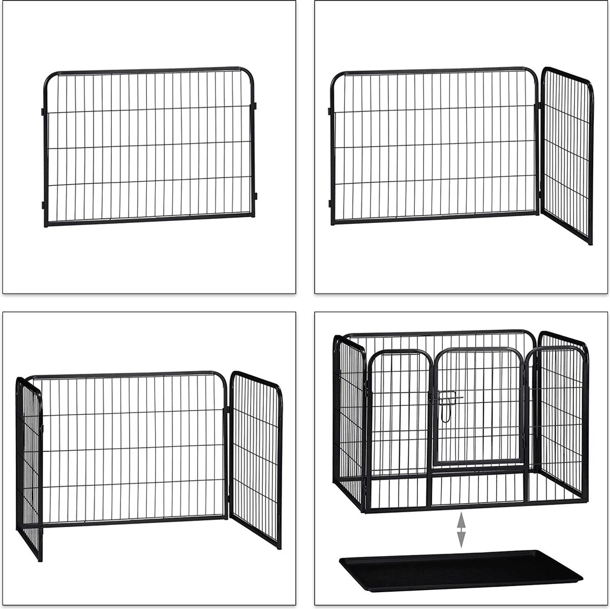 MaxxPet Puppyren - Hondenbench - Puppykennel - Hondenren - 125 X 78 X 80 Cm - Zwart 11 MaxxPet Puppyren - Hondenbench - Puppykennel - Hondenren - 125 X 78 X 80 Cm - Zwart - Afbeelding 10