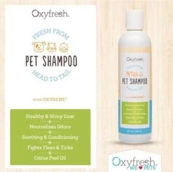 Oxyfresh Pets Hondenshampoo & Kattenshampoo - 237ml - Diervriendelijke Shampoo Voor Honden En Katten Zonder Irriterende Bestanddelen -Hondenspeelgoed Winkel 1200x1197