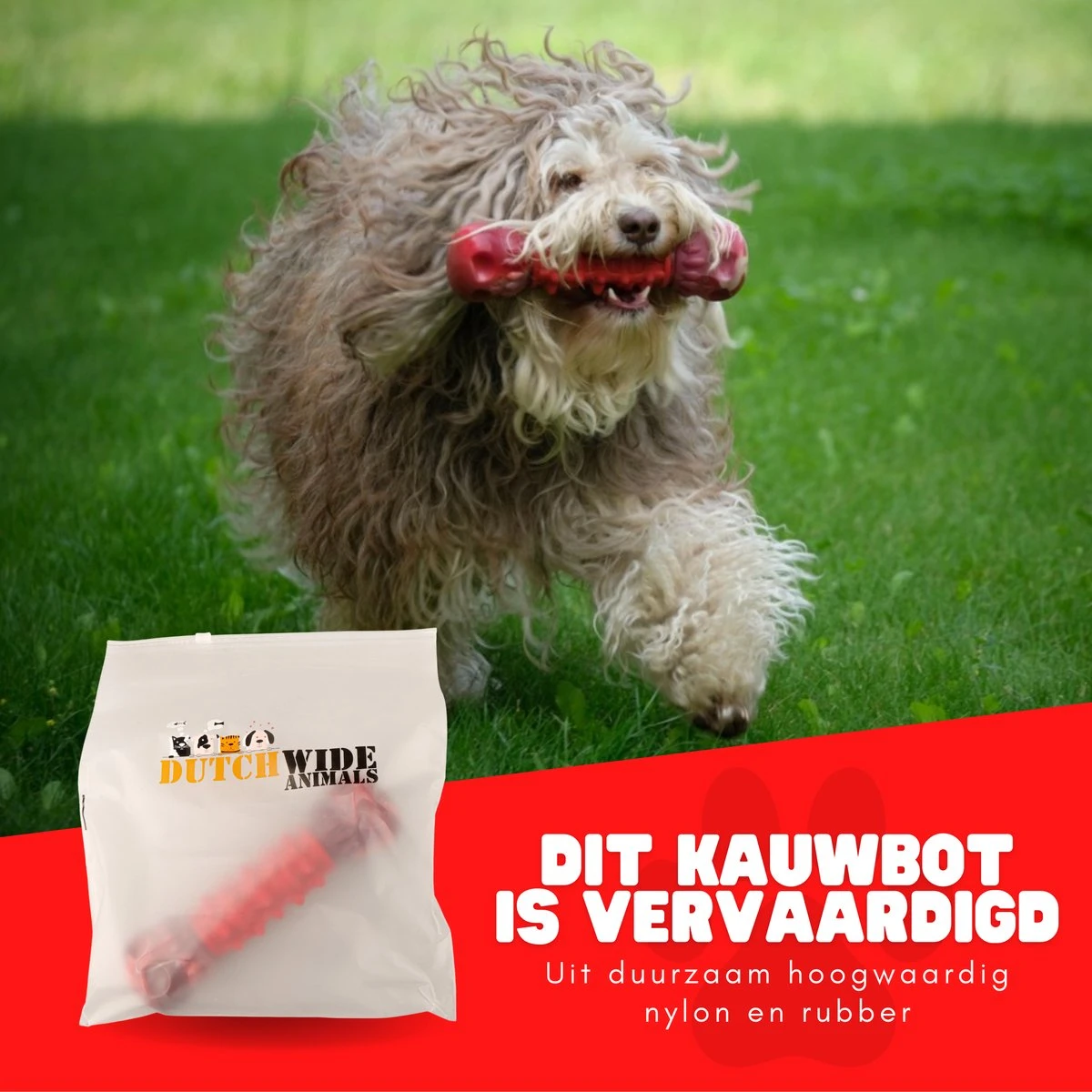 Kauwbot Hond Extra Sterk Kauwspeelgoed Melk Geur Smaak Honden Speelgoed - Rood Wit - Dutchwide 10 Kauwbot Hond Extra Sterk Kauwspeelgoed Melk Geur Smaak Honden Speelgoed - Rood Wit - Dutchwide - Afbeelding 8
