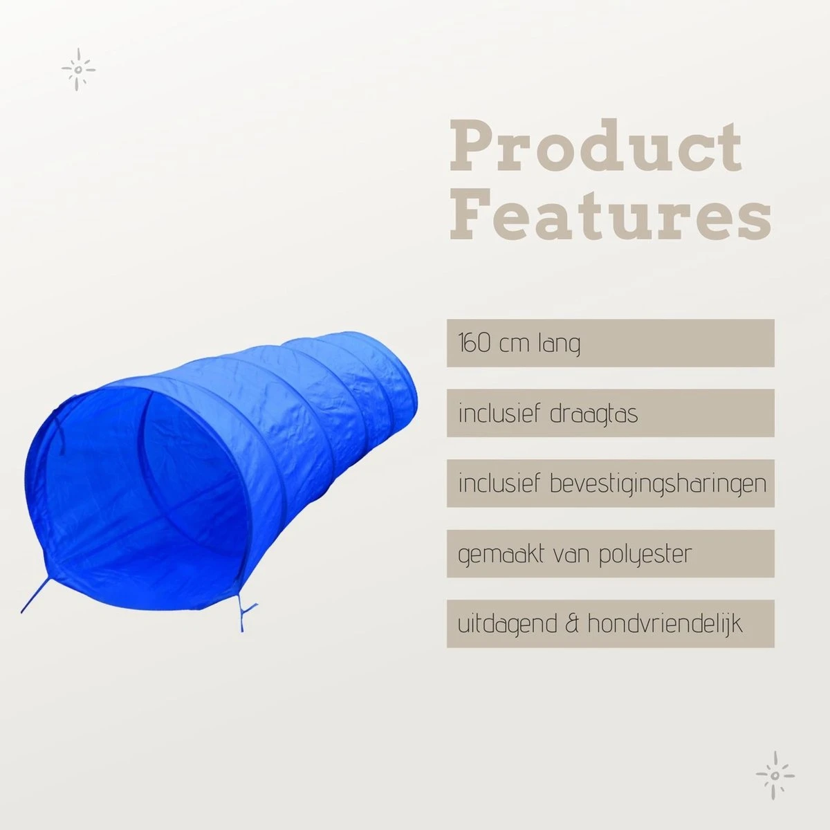 Agility Voor De Hond - Hondentunnel - Maat M - 160 Cm Tunnel Voor De Hond - Agility Set - Honden Behendigheidsset - Tunnel - Speeltunnel - Agility Set Voor De Hond - Agility Set 4 Agility Voor De Hond - Hondentunnel - Maat M - 160 Cm Tunnel Voor De Hond - Agility Set - Honden Behendigheidsset - Tunnel - Speeltunnel - Agility Set Voor De Hond - Agility Set - Afbeelding 2