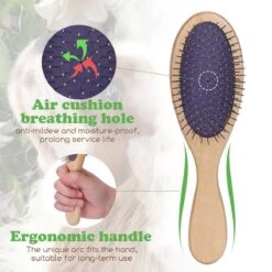 Merkloos Nobleza Dierenborstel - Hondenborstel - Kattenborstel - Tweezijdig - Dubbelzijdig - Hout - Maat L -Hondenspeelgoed Winkel 1200x1200 113