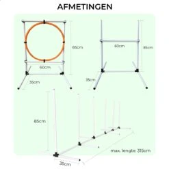 AYOO Agility Voor De Hond - Honden Training - Honden Behendigheid Set - Hondenparcours - Training Huisdieren - Honden Agility Set - Slalom - Horde - Draagzak - Agility Set - Oranje - Wit - GRATIS Speeltouw -Hondenspeelgoed Winkel 1200x1200 1132