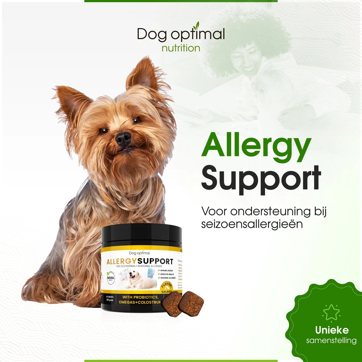 DOG OPTIMAL ANTI ALLERGY SUPPORT 120 Stuks - Allergie - Honden - Hondensnacks - Hondenkoekjes - Hondensupplementen - Honden - Puppy - Hondenvoeding - Weerstand - Jeuk-hond - Jeuk 8 DOG OPTIMAL ANTI ALLERGY SUPPORT 120 Stuks - Allergie - Honden - Hondensnacks - Hondenkoekjes - Hondensupplementen - Honden - Puppy - Hondenvoeding - Weerstand - Jeuk-hond - Jeuk - Afbeelding 6