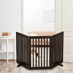 Relaxdays Veiligheidshekje Hout - 92 Cm Hoog - Kinderhek - Hondenhek - Inklapbaar - Bruin - 4 Panelen 17 Relaxdays Veiligheidshekje Hout - 92 Cm Hoog - Kinderhek - Hondenhek - Inklapbaar - Bruin - 4 Panelen -Hondenspeelgoed Winkel 1200x1200 1258