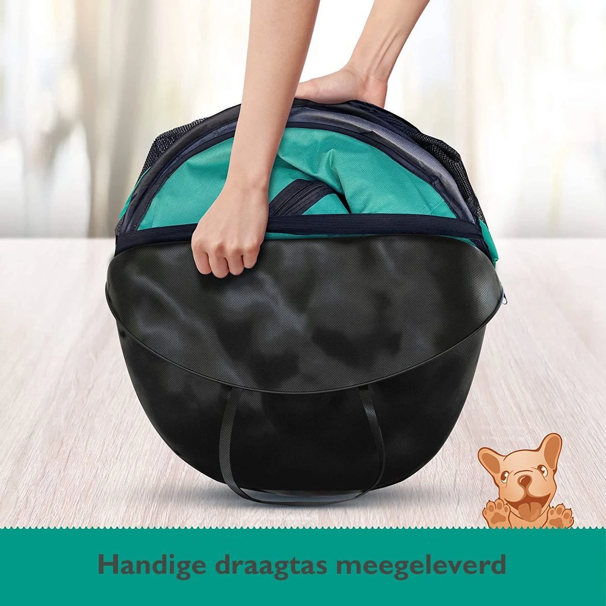Meisterpet - Opvouwbare Puppyren Rond - (Ø X H) 115 X 58 Cm - Met Gratis Dieren Verzorging Set 8 Meisterpet - Opvouwbare Puppyren Rond - (Ø X H) 115 X 58 Cm - Met Gratis Dieren Verzorging Set - Afbeelding 6