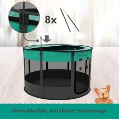 Meisterpets Opvouwbare Puppyren Rond - Extra Stevig - (Ø X H) 75 X 43 Cm - Incl. Gratis Drinkbak! -Hondenspeelgoed Winkel 1200x1200 1280