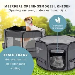 Puppyren - Hondenren - Opvouwbaar - Ook Geschikt Voor Katten En Knaagdieren - Maat M - Grijs - (ØxH) 91x52 Cm 14 Puppyren - Hondenren - Opvouwbaar - Ook Geschikt Voor Katten En Knaagdieren - Maat M - Grijs - (ØxH) 91x52 Cm -Hondenspeelgoed Winkel 1200x1200 1287