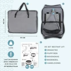Puppyren - Hondenren - Opvouwbaar - Ook Geschikt Voor Katten En Knaagdieren - Maat M - Grijs - (ØxH) 91x52 Cm 15 Puppyren - Hondenren - Opvouwbaar - Ook Geschikt Voor Katten En Knaagdieren - Maat M - Grijs - (ØxH) 91x52 Cm -Hondenspeelgoed Winkel 1200x1200 1288