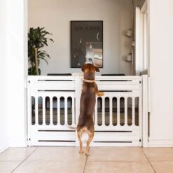 Iris Ohyama Huisdier Bariere PBR-600 - Kunststof - Wit/Beige - Uitschuifbaar -Hondenspeelgoed Winkel 1200x1200 1294