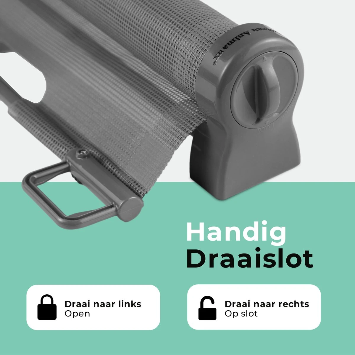 Château Animaux® - Tot 180cm Breed Traphekje Oprolbaar Hond - Stijlvolle Oplossing - Dieren Hek - Honden Hek 6 Château Animaux® - Tot 180cm Breed Traphekje Oprolbaar Hond - Stijlvolle Oplossing - Dieren Hek - Honden Hek - Afbeelding 4