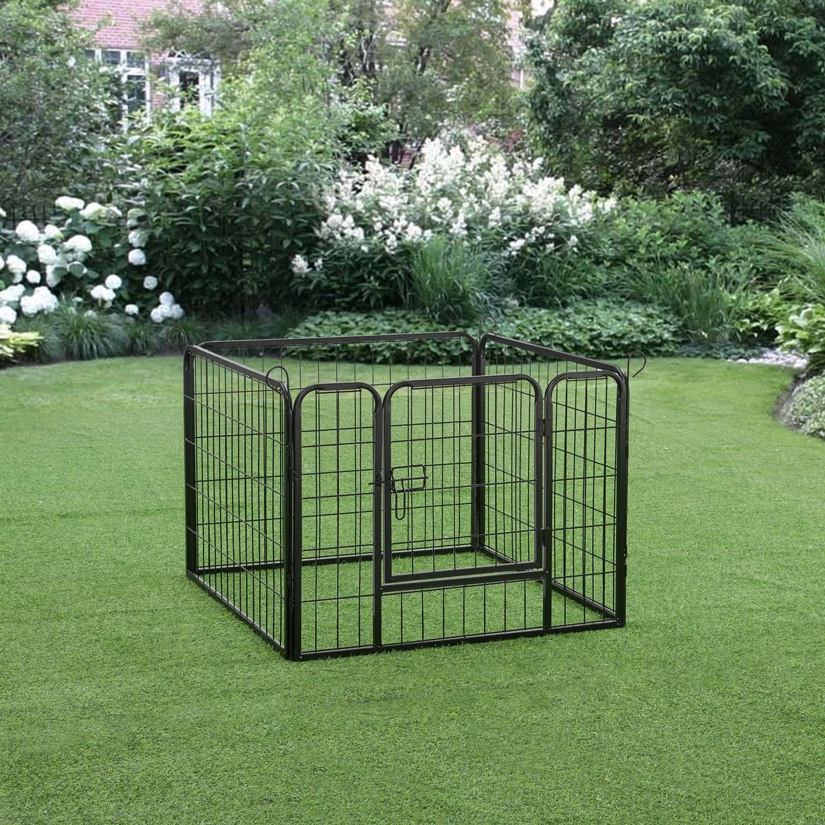 ACAZA Hondenren In 4 Panelen - Hondenkennel - Met Deur - 60 Cm Hoog - Zwart 9 ACAZA Hondenren In 4 Panelen - Hondenkennel - Met Deur - 60 Cm Hoog - Zwart - Afbeelding 7