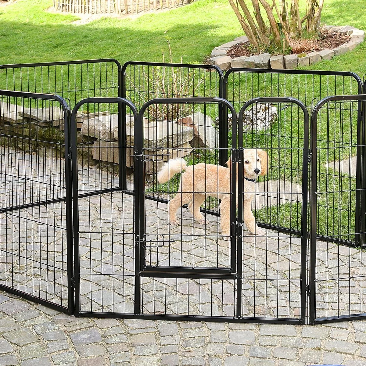 Merkloos Topmast Premium Puppyren - 80 Cm Hoog - 640 Cm Omtrek - Hondenren - Hondenhok - Antraciet 9 Merkloos Topmast Premium Puppyren - 80 Cm Hoog - 640 Cm Omtrek - Hondenren - Hondenhok - Antraciet - Afbeelding 7