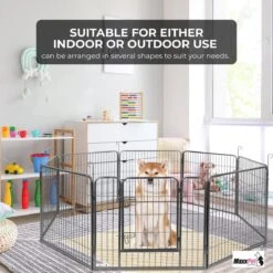 MaxxPet Puppyren - Hondenbench - Hondenren- Puppyren Met 8 Kennelpanelen - Staal -80 X 100 Cm Ø 210 Cm -Hondenspeelgoed Winkel 1200x1200 1367