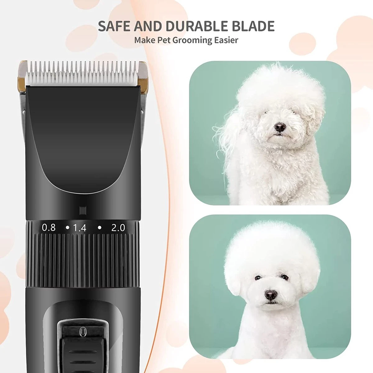 Merkloos Hondentondeuse, Hundeschermaschine / Dog Clippers - Dierenhaartrimmer, Hondentondeuse Kit Hond Verzorging 5 Merkloos Hondentondeuse, Hundeschermaschine / Dog Clippers - Dierenhaartrimmer, Hondentondeuse Kit Hond Verzorging - Afbeelding 3