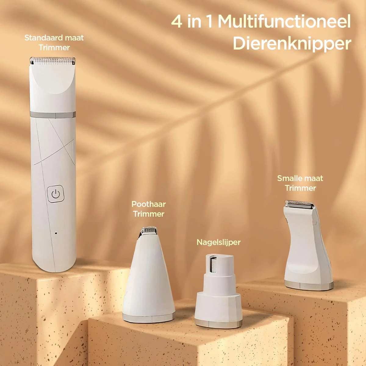 Revo Goods Professionele 4 In 1 Hondentondeuse Set -Ideaal Voor Honden En Andere Huisdieren - Slijper Inbegrepen -Draadloos - Ultra Stil 8 Revo Goods Professionele 4 In 1 Hondentondeuse Set -Ideaal Voor Honden En Andere Huisdieren - Slijper Inbegrepen -Draadloos - Ultra Stil - Afbeelding 6