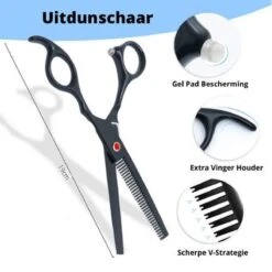 Petsify - Professionele 8-delige Huisdier Knipset - Effileerschaar Hond - Kam Hond - Schaar Hond - Katten Kam - Hondenschaar - Trimschaar Voor Honden - Kapperset - Zwart -Hondenspeelgoed Winkel 1200x1200 267