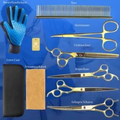 Scharenset Hond - 8-Delige Scharenset - Hondenschaar - Trimset - Trimschaar Voor Honden - Huisdier Knipset - Effileerschaar Hond - Goud -Hondenspeelgoed Winkel 1200x1200 272