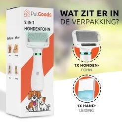 PetGoods 2-in-1 Hondenföhn – Föhn & Borstel - Honden & Katten - Low Noise -Hondenspeelgoed Winkel 1200x1200 292
