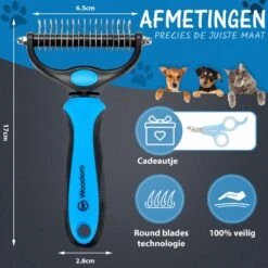 Woodoro 2-Zijdige Kattenkam Voor Ondervacht - Voorkomt Haaruitval - Verwijdert Klitten 14 Woodoro 2-Zijdige Kattenkam Voor Ondervacht - Voorkomt Haaruitval - Verwijdert Klitten -Hondenspeelgoed Winkel 1200x1200 30