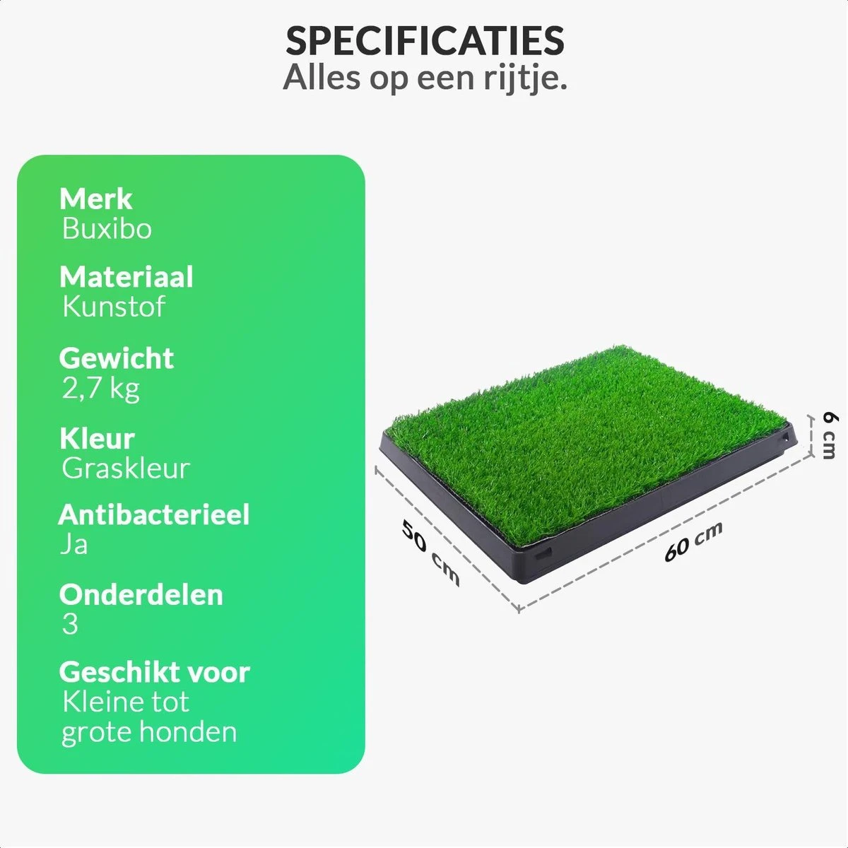 Merkloos Hondentoilet Kunstgras Met Bak - Indoor Dierentoilet - Uitneembare Opvangbak - Puppy Training Pets - Outdoor/Balkon/Tuin/Indoor Toilet - 50x64 Cm 4 Merkloos Hondentoilet Kunstgras Met Bak - Indoor Dierentoilet - Uitneembare Opvangbak - Puppy Training Pets - Outdoor/Balkon/Tuin/Indoor Toilet - 50x64 Cm - Afbeelding 2