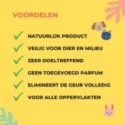 Urine Odour & Stain Remover - Urinegeur Verwijderen - Urine Vlekken Verwijderen - Natuurlijk En Veilig - Geurverwijderaar - Vlekkenverwijderaar - Weg Met Nare Geurtjes - Hond - Kat - 1 Liter -Hondenspeelgoed Winkel 1200x1200 463
