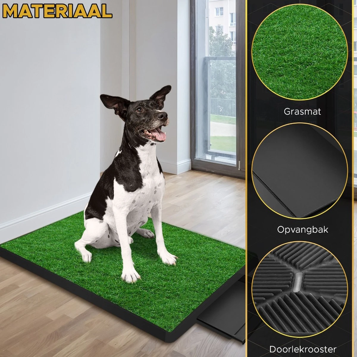 Toivo HondenToilet Kunstgras - Zwart - Geurafstotend - 62 X 49 X 6.6 CM - Honden Wc Outdoor - Zindelijkheidstraining Hond - Puppy Pads - Dierentoilet 5 Toivo HondenToilet Kunstgras - Zwart - Geurafstotend - 62 X 49 X 6.6 CM - Honden Wc Outdoor - Zindelijkheidstraining Hond - Puppy Pads - Dierentoilet - Afbeelding 3