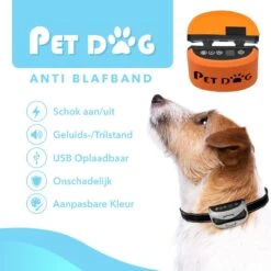 PET DOG® | Anti Blafband Voor Honden | 3 T/m 60 Kg | Oplaadbaar | Anti Blaf Band | Trainingsband | Vibratie En Geluid | Diervriendelijk | Shock Aan/uit Instelbaar -Hondenspeelgoed Winkel 1200x1200 523