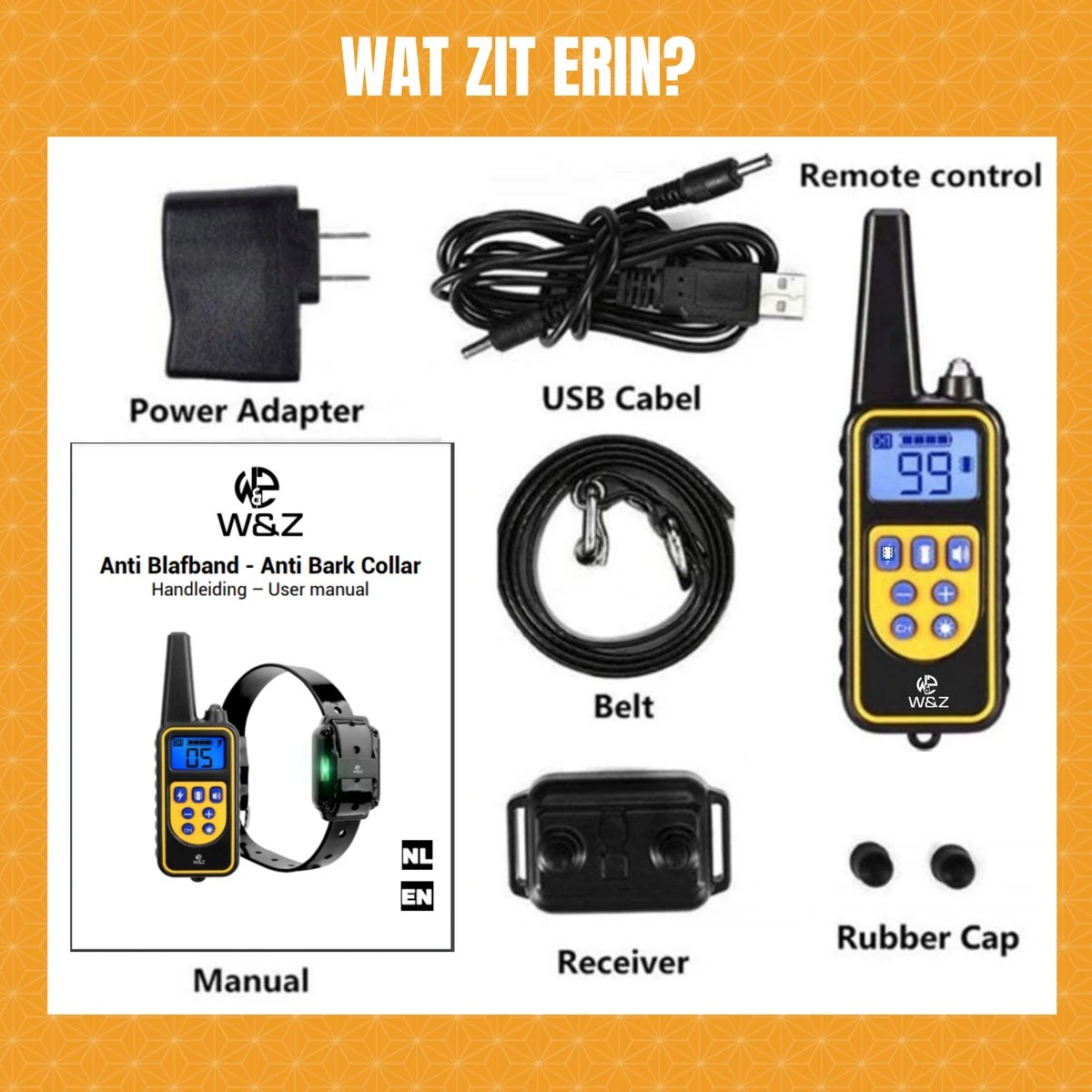 W&Z® Anti Blafband Inclusief Afstandsbediening- 3-60KG - Diervriendelijk - Zonder Schok - Vibratie/Audio/Licht - Anti Blaf Band - Water Bestendig 10 W&Z® Anti Blafband Inclusief Afstandsbediening- 3-60KG - Diervriendelijk - Zonder Schok - Vibratie/Audio/Licht - Anti Blaf Band - Water Bestendig - Afbeelding 8