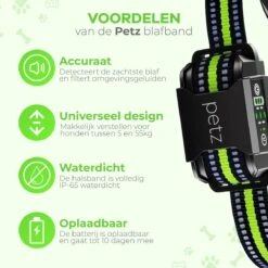 Petz - Anti Blafband - Anti Blafband Voor Kleine En Grote Honden - 5-55 KG - Vibratie En Audio - Diervriendelijk - GEEN Schokken - Opvoedingshalsband Zonder Schok En Diervriendelijk - Waterdicht - Oplaadbaar -Hondenspeelgoed Winkel 1200x1200 596