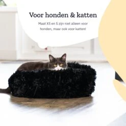 All 4 Pets Supply® Hondenmand Donut - Kattenmand - Maat XS - Geschikt Voor Honden/katten Tot 30 Cm - Hondenkussen - Zwart -Hondenspeelgoed Winkel 1200x1200 659
