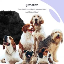 All 4 Pets Supply® Hondenmand Donut - Kattenmand - Maat XS - Geschikt Voor Honden/katten Tot 30 Cm - Hondenkussen - Zwart -Hondenspeelgoed Winkel 1200x1200 661