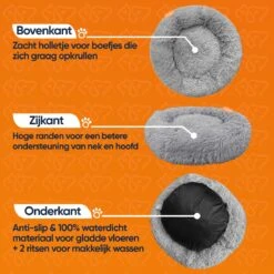 Happysnoots Hondenmand Met Rits - 80cm - Hondenbed - Donut Dog Bed - Fluffy - Grijs - Wasbaar 24 Happysnoots Hondenmand Met Rits - 80cm - Hondenbed - Donut Dog Bed - Fluffy - Grijs - Wasbaar -Hondenspeelgoed Winkel 1200x1200 738