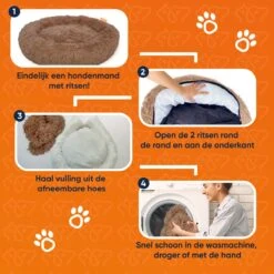Happysnoots Hondenmand Met Rits - 80cm - Hondenbed - Donut Dog Bed - Fluffy - Grijs - Wasbaar 27 Happysnoots Hondenmand Met Rits - 80cm - Hondenbed - Donut Dog Bed - Fluffy - Grijs - Wasbaar -Hondenspeelgoed Winkel 1200x1200 740