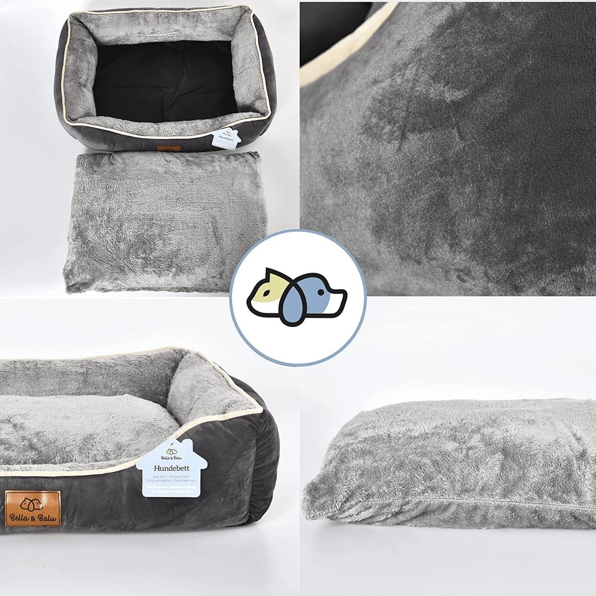 Bella & Balu Hondenbed - Verschillende Maten Voor Kleine, Middelgrote En Grote Honden | XS | Hondenbank Inclusief Verwijderbaar Honden Kussen - Pluizig, Warm, Wasbaar, Gewatteerd 6 Bella & Balu Hondenbed - Verschillende Maten Voor Kleine, Middelgrote En Grote Honden | XS | Hondenbank Inclusief Verwijderbaar Honden Kussen - Pluizig, Warm, Wasbaar, Gewatteerd - Afbeelding 4