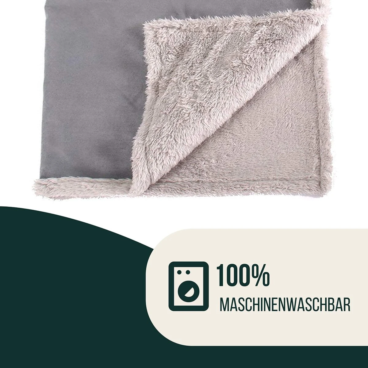 Happilax Fluffy Hondendeken Voor Auto & Bank, Wasbare Hondenmat Voor Op Reis, Grijs, L 6 Happilax Fluffy Hondendeken Voor Auto & Bank, Wasbare Hondenmat Voor Op Reis, Grijs, L - Afbeelding 4