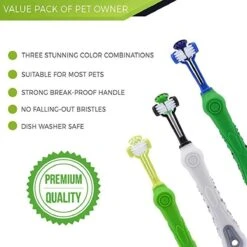 Merkloos Tandenborstel - Voor Huisdieren - Honden - 3 Zijdig - Multi-Hoek - Schoonmaken - Tanden - Slechte Adem - Tandsteen - Tandenborstel - Gezondheid - Blauw -Hondenspeelgoed Winkel 1200x1200 845