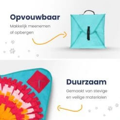 Snuffelmat 70x70cm Inclusief Rubberen Massage Bal & E-book - Speelmat Hond - Denkspel Hond - Puppy Speelgoed - Anti Schrok Mat - Honden Snoepjes - Cadeau Tip -Hondenspeelgoed Winkel 1200x1200 928